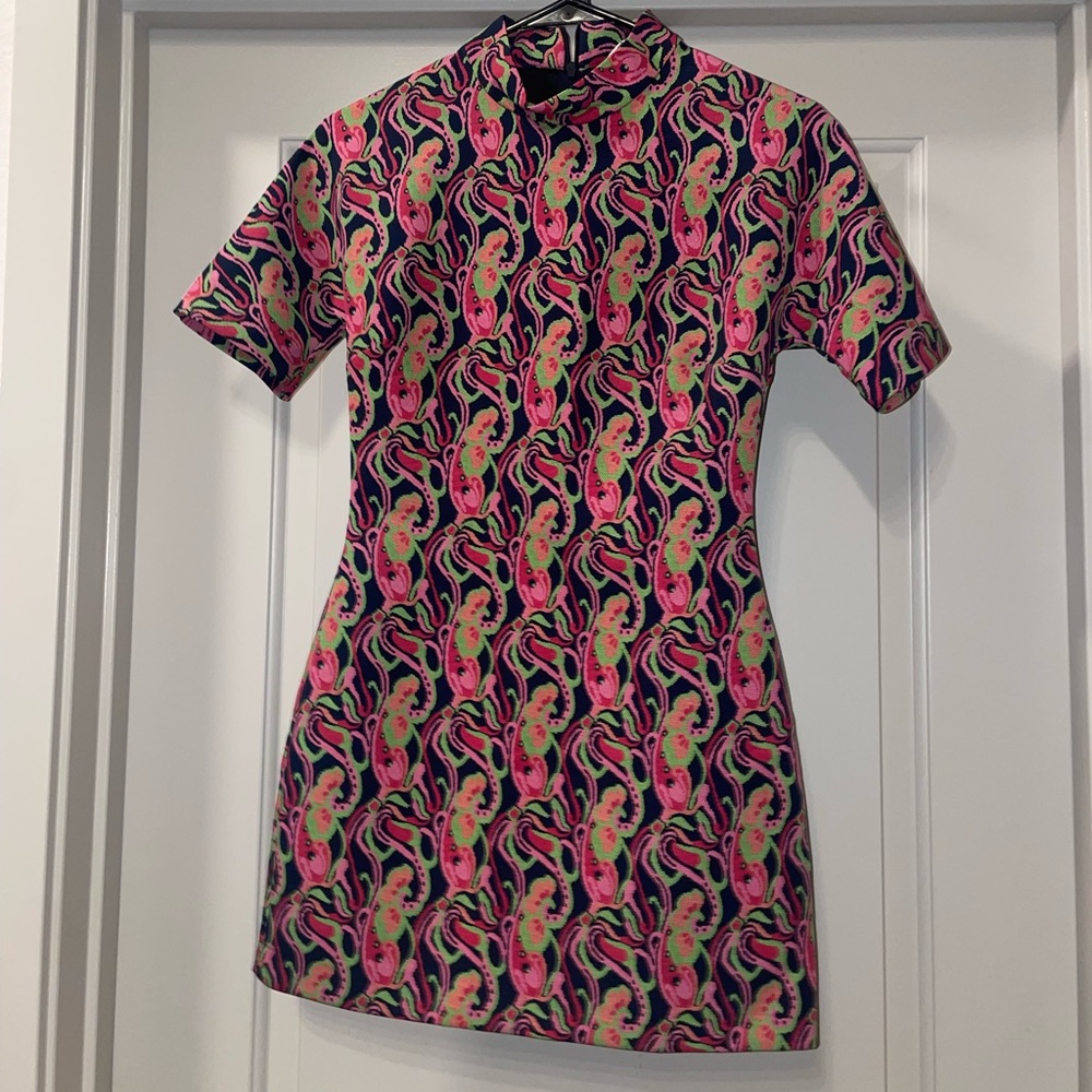 Pink floral dress from zara. Never worn with tags. Size XS